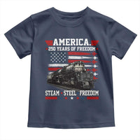 Steam Steel Freedom Stainless American Spirit Toddler T Shirt 250 Years USA Railroad Legend Patriotic Military Jet Flyover Graphic