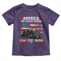 Steam Steel Freedom Stainless American Spirit Toddler T Shirt 250 Years USA Railroad Legend Patriotic Military Jet Flyover Graphic