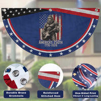 Americas 250th Anniversary 1776-2026 Bigfoot Rock Star Patriotic Fan Flag Playing Electric Guitar Distressed American Flag Graphic
