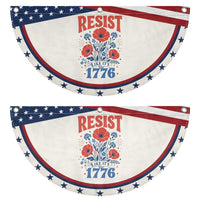 Resist Like Its 1776 Folk Art Floral Botanical Graphic Patriotic Fan Flag Statement Political Satire