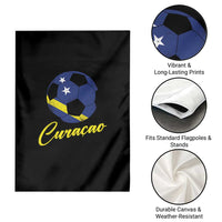 Curaçao Soccer Fans Distressed Flag Garden Flag Football Heritage Pride Support