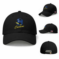 Curaçao Soccer Fans Distressed Flag Baseball Cap Football Heritage Pride Support