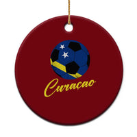 Curaçao Soccer Fans Distressed Flag Ceramic Ornament Football Heritage Pride Support