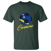 Curaçao Soccer Fans Distressed Flag T Shirt Football Heritage Pride Support