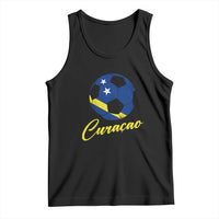 Curaçao Soccer Fans Distressed Flag Tank Top Football Heritage Pride Support