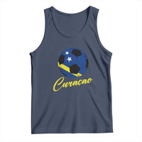 Curaçao Soccer Fans Distressed Flag Tank Top Football Heritage Pride Support