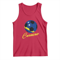Curaçao Soccer Fans Distressed Flag Tank Top Football Heritage Pride Support