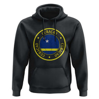 Curaçao Football Pride Circular Crest Vintage Hoodie Curacao Flag Soccer Fans Graphic