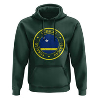 Curaçao Football Pride Circular Crest Vintage Hoodie Curacao Flag Soccer Fans Graphic