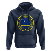 Curaçao Football Pride Circular Crest Vintage Hoodie Curacao Flag Soccer Fans Graphic
