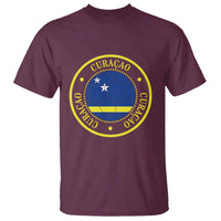 Curaçao Football Pride Circular Crest Vintage T Shirt Curacao Flag Soccer Fans Graphic