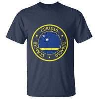 Curaçao Football Pride Circular Crest Vintage T Shirt Curacao Flag Soccer Fans Graphic
