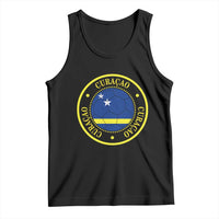 Curaçao Football Pride Circular Crest Vintage Tank Top Curacao Flag Soccer Fans Graphic