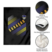 Curaçao Soccer Flag Stripe Jersey Style Garden Flag Football Fans Pride Support