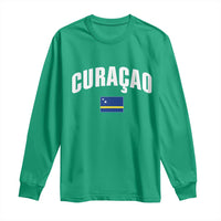 Curaçao National Flag Classic Heritage Long Sleeve Shirt Caribbean Pride Souvenir