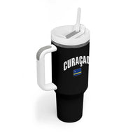 Curaçao National Flag Classic Heritage Tumbler With Handle Caribbean Pride Souvenir