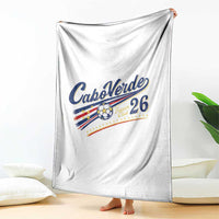 Cabo Verde Soccer Club 26 National Pride Throw Blanket Cape Verde Football Fans Retro Sporty Est. 2026