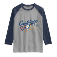 Cabo Verde Soccer Club 26 National Pride Raglan Shirt Cape Verde Football Fans Retro Sporty Est. 2026