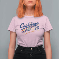 Cabo Verde Soccer Club 26 National Pride T Shirt For Women Cape Verde Football Fans Retro Sporty Est. 2026 TS02