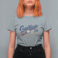 Cabo Verde Soccer Club 26 National Pride T Shirt For Women Cape Verde Football Fans Retro Sporty Est. 2026