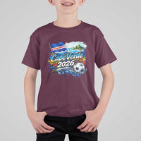 Cape Verde Soccer 2026 Island Flag T Shirt For Kid Cabo Verde Football Team Fans Tropical Pride Gift