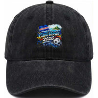 Cape Verde Soccer 2026 Island Flag Washed Cotton Baseball Cap Cabo Verde Football Team Fans Tropical Pride Gift