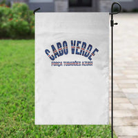 Forca Tubaroes Azuis Cabo Verde National Pride Garden Flag Cape Verde Football Fans Blue Sharks Heritage