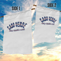 Forca Tubaroes Azuis Cabo Verde National Pride Garden Flag Cape Verde Football Fans Blue Sharks Heritage
