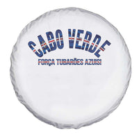 Forca Tubaroes Azuis Cabo Verde National Pride Spare Tire Cover Cape Verde Football Fans Blue Sharks Heritage