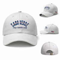 Forca Tubaroes Azuis Cabo Verde National Pride Baseball Cap Cape Verde Football Fans Blue Sharks Heritage