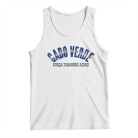 Forca Tubaroes Azuis Cabo Verde National Pride Tank Top Cape Verde Football Fans Blue Sharks Heritage