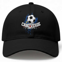 Cabo Verde Flag Football Graphic Baseball Cap Cape Verde Soccer Fans Artistic Pride