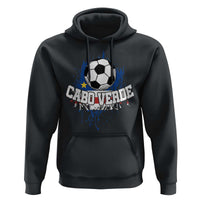 Cabo Verde Flag Football Graphic Hoodie Cape Verde Soccer Fans Artistic Pride