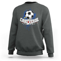 Cabo Verde Flag Football Graphic Sweatshirt Cape Verde Soccer Fans Artistic Pride