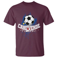 Cabo Verde Flag Football Graphic T Shirt Cape Verde Soccer Fans Artistic Pride