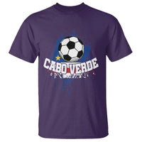 Cabo Verde Flag Football Graphic T Shirt Cape Verde Soccer Fans Artistic Pride
