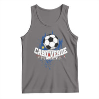 Cabo Verde Flag Football Graphic Tank Top Cape Verde Soccer Fans Artistic Pride