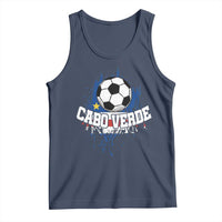 Cabo Verde Flag Football Graphic Tank Top Cape Verde Soccer Fans Artistic Pride
