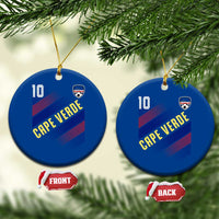 Cape Verde Soccer Jersey Style National Pride Ceramic Ornament Cabo Verde Football Fans Number 10 Athletic
