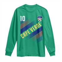 Cape Verde Soccer Jersey Style National Pride Long Sleeve Shirt Cabo Verde Football Fans Number 10 Athletic