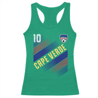 Cape Verde Soccer Jersey Style National Pride Racerback Tank Top Cabo Verde Football Fans Number 10 Athletic