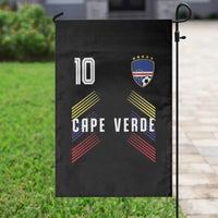 Cabo Verde Football Crest Pride Jersey Style Garden Flag Cape Verde Soccer Fan Number 10 Athletic