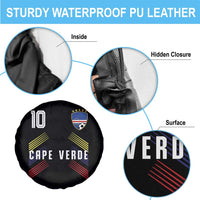 Cabo Verde Football Crest Pride Jersey Style Spare Tire Cover Cape Verde Soccer Fan Number 10 Athletic