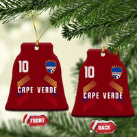 Cabo Verde Football Crest Pride Jersey Style Ceramic Ornament Cape Verde Soccer Fan Number 10 Athletic