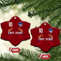 Cabo Verde Football Crest Pride Jersey Style Ceramic Ornament Cape Verde Soccer Fan Number 10 Athletic