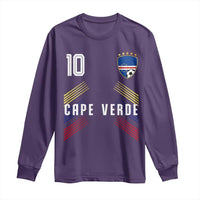 Cabo Verde Football Crest Pride Jersey Style Long Sleeve Shirt Cape Verde Soccer Fan Number 10 Athletic