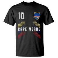 Cabo Verde Football Crest Pride Jersey Style T Shirt Cape Verde Soccer Fan Number 10 Athletic