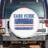 Cabo Verde Distressed Flag National Pride Spare Tire Cover Cape Verde Heritage Pride Retro Grunge Graphic