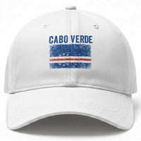 Cabo Verde Distressed Flag National Pride Baseball Cap Cape Verde Heritage Pride Retro Grunge Graphic