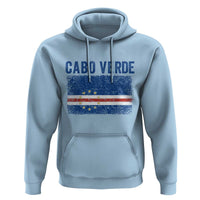 Cabo Verde Distressed Flag National Pride Hoodie Cape Verde Heritage Pride Retro Grunge Graphic
